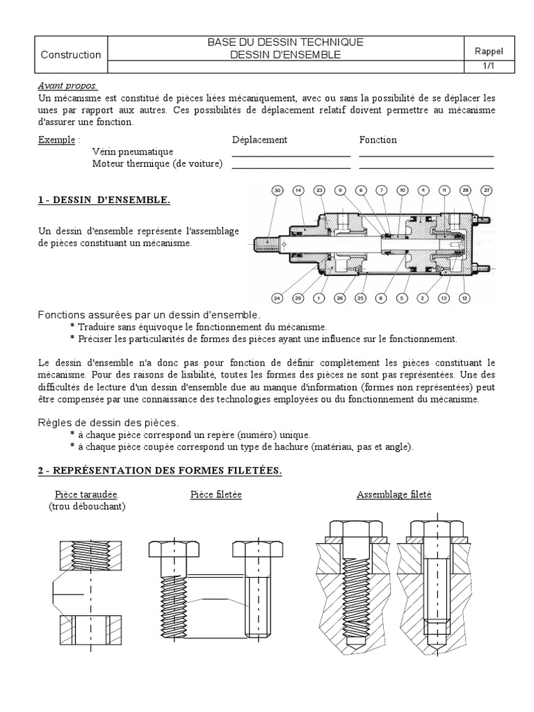 Dessin d'ensemble en mécanique | PDF | Ordinateurs