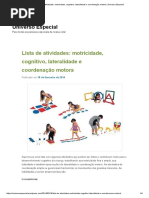 Lista de atividades_ motricidade, cognitivo, lateralidade e coordenação motora _ Universo Especial