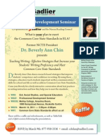 Professional Development Seminar With Dr. Beverly Ann Chin