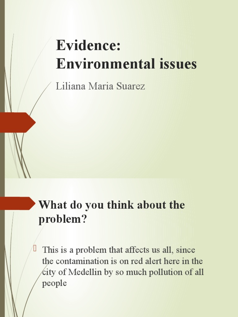 Evidence Environmental Issues | PDF