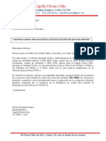 Constancia laboral Capilla Divino Niño excepción restricción vehicular