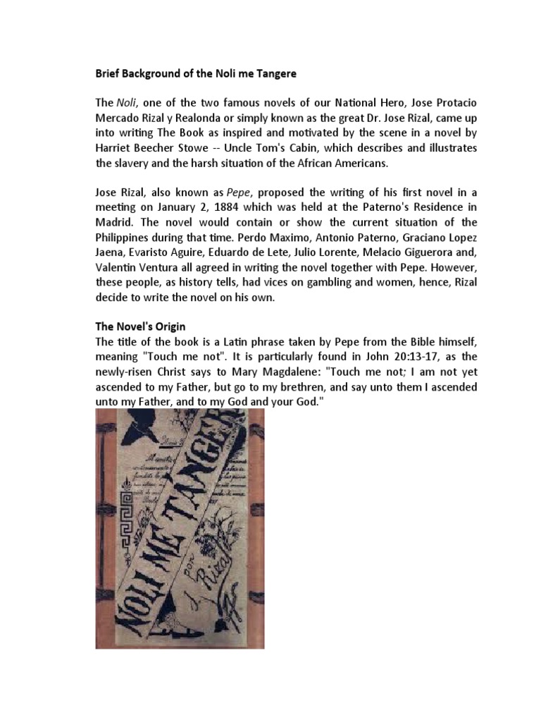 Noli Me Tangere Original Book Cover José Rizal An 51 Off