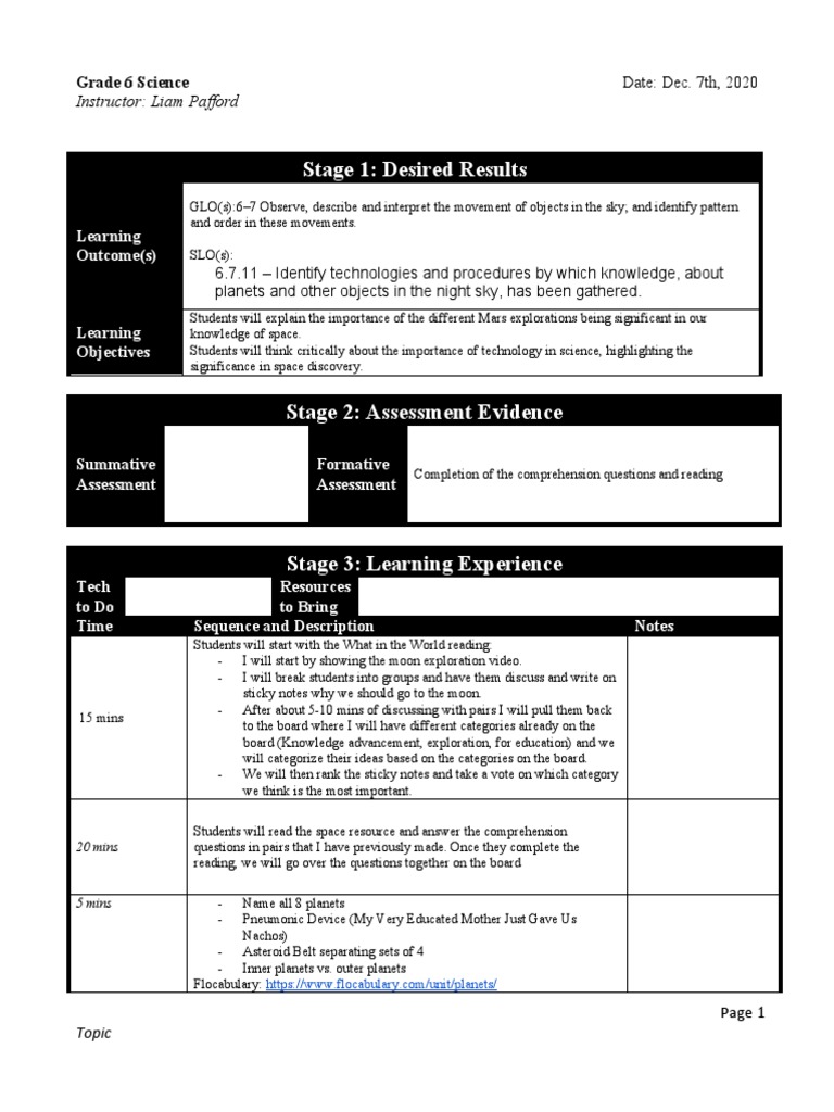 Science Lesson 1 | PDF | Reading Comprehension | Teaching