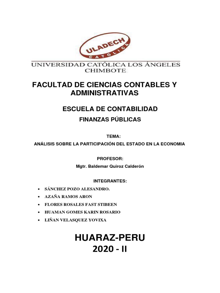 Análisis De Los Mecanismos De Intervención Administrativa Del Estado En