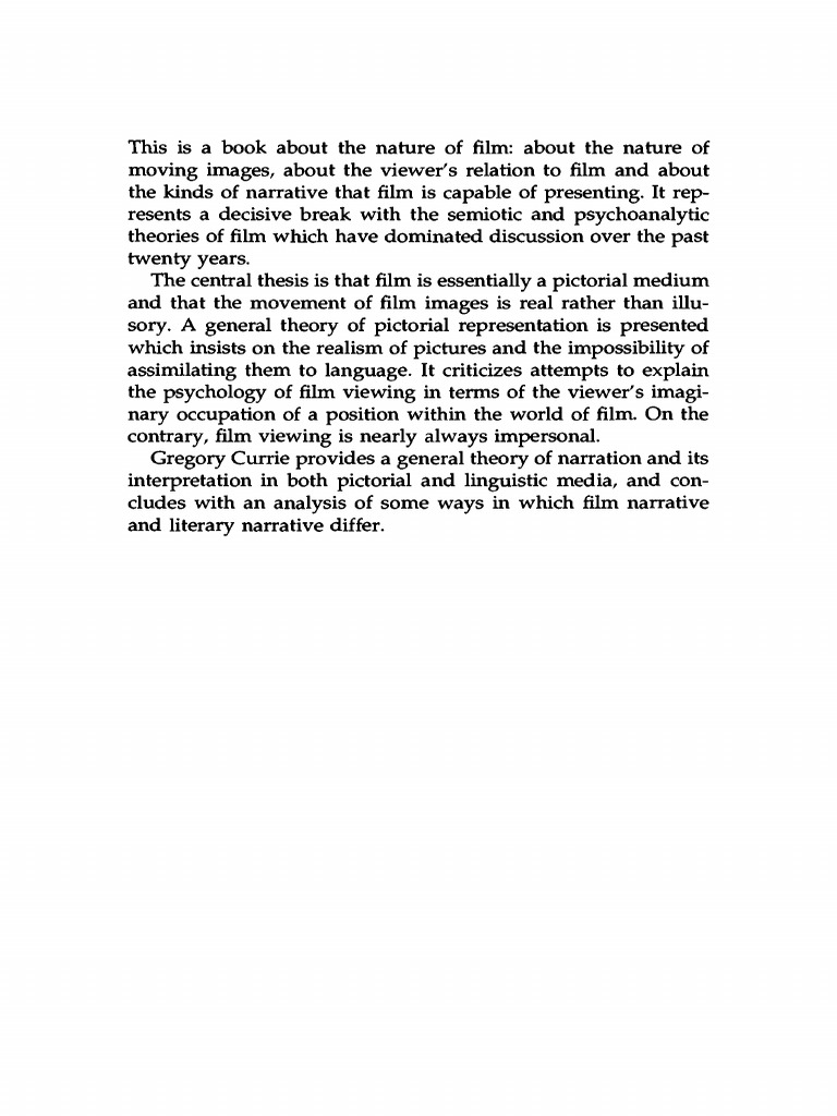 Currie, Gregory - Image and Mind PDF | PDF | Mind | Cognitive Science