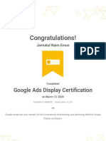 Google Ads Display Certification - Google