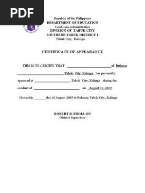 certificate of apearance - Copy (3) - Copy