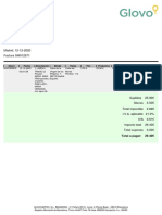 Factura SM012571 Glovo - Tigella Italian Group - Orden 184527718