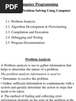 Computer Programming: Chapter 2. Problem Solving Using Computer