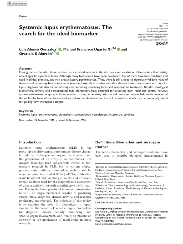 Soluble CD27 as CSF Biomarker in SLE | PDF | Systemic Lupus ...