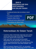 KETERSEDIAAN AIR DAN PERTUKARAN KATION DALAM TANAH