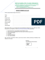 Surat Pernyataan Pencabutan Form Isian