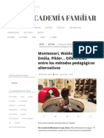 Montessori, Waldorf, Reggio, Pikler... Métodos Pedagógicos Alternativos PDF