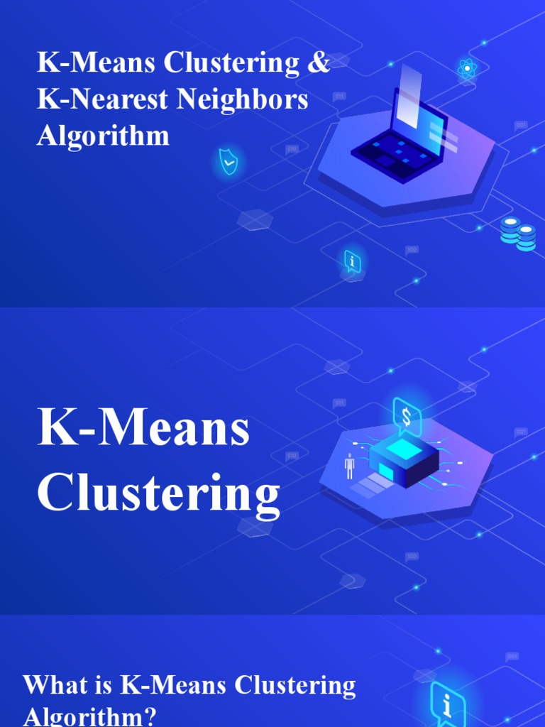 K-Means Clustering & K-Nearest Neighbors Algorithms Explained | PDF ...