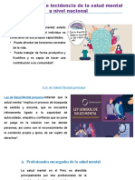 Prevalencia e Incidencia de La Salud Mental A Nivel Nacional