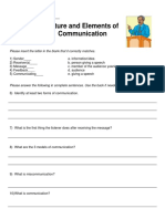 Basic Communication Worksheet PDF