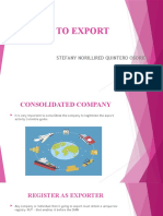 Steps To Export: Stefany Norillired Quintero Osorio