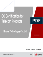 CC Certification For Telecom Products: Huawei Technologies Co., LTD