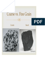 Igneous Rock - ctrystal sizes example