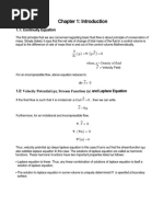 Chapter 1: Introduction: 1.1: Continuity Equation