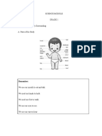 Science Module Grade 1 Lesson 1: Me and My Surrounding A. Parts of The Body