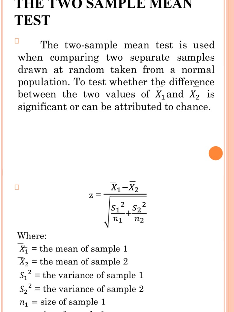 4 Z Test Two Sample Mean Test PDF