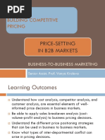 Lecture 11 - Price-Setting in B2B Markets