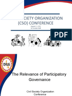 Civil Society Organization (Cso) Conference: August 7, 2019 SB Session Hall