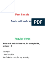 Past Simple: Regular and Irregular Verbs