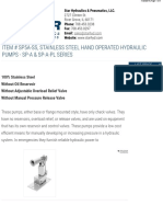 Item # Sp5A-Ss, Stainless Steel Hand Operated Hydraulic Pumps - Sp-A & Sp-A-Pl Series