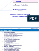 Transformer Protection: Department of Electrical Engineering Institute of Southern Punjab