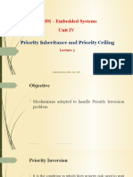 EE8691 - Embedded Systems Unit IV: Priority Inheritance and Priority Ceiling