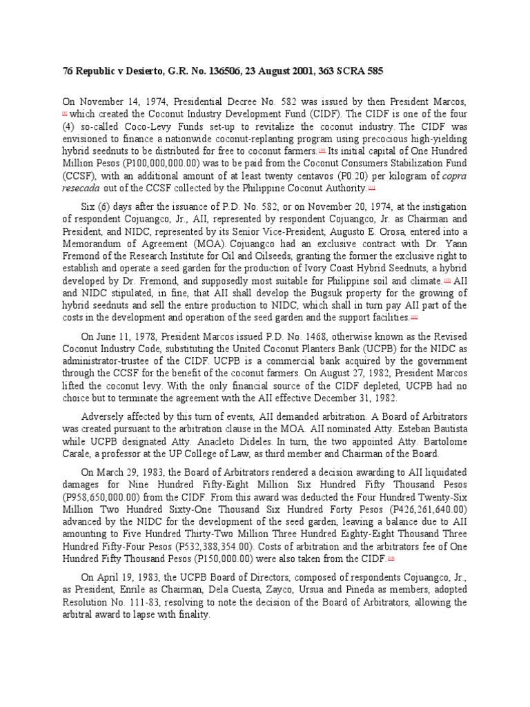 76 Republic V Desierto PDF Statute Of Limitations Jurisdiction