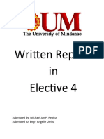 Written Report in Elective 4: Submitted By: Michael Jay P. Pepito Submitted To: Engr. Angelie Umba