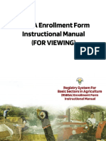 RSBSA Enrollment Form Instructional Manual (For Viewing)
