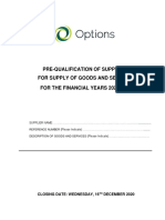 Pre-Qualification of Suppliers For Supply of Goods and Services For The FY 2021-2023 19628
