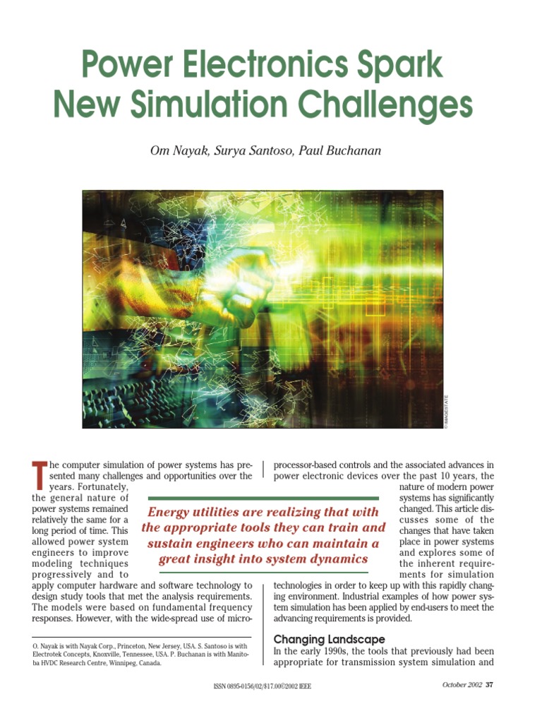 Power Electronics Spark New Simulation Challenges: Om Nayak, Surya ...