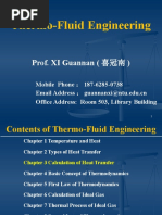 Thermo-Fluid Engineering: Prof. XI Guannan (喜冠南)