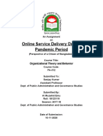 Online Service Delivery During Pandemic Period