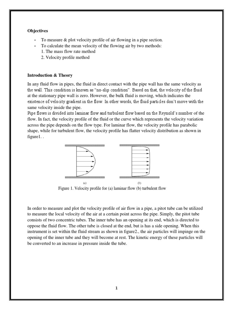Pipeline Velocity Profile Measurement | PDF | Fluid Dynamics | Flow ...