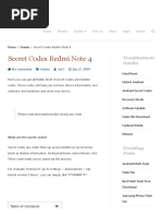 Secret Codes Redmi Note 4: Androidprotips