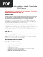 Exam Az 500 Microsoft Azure Security Technologies