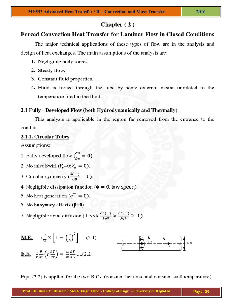 Convection Heat Transfer in Pipes | PDF | Heat Transfer | Fluid Dynamics