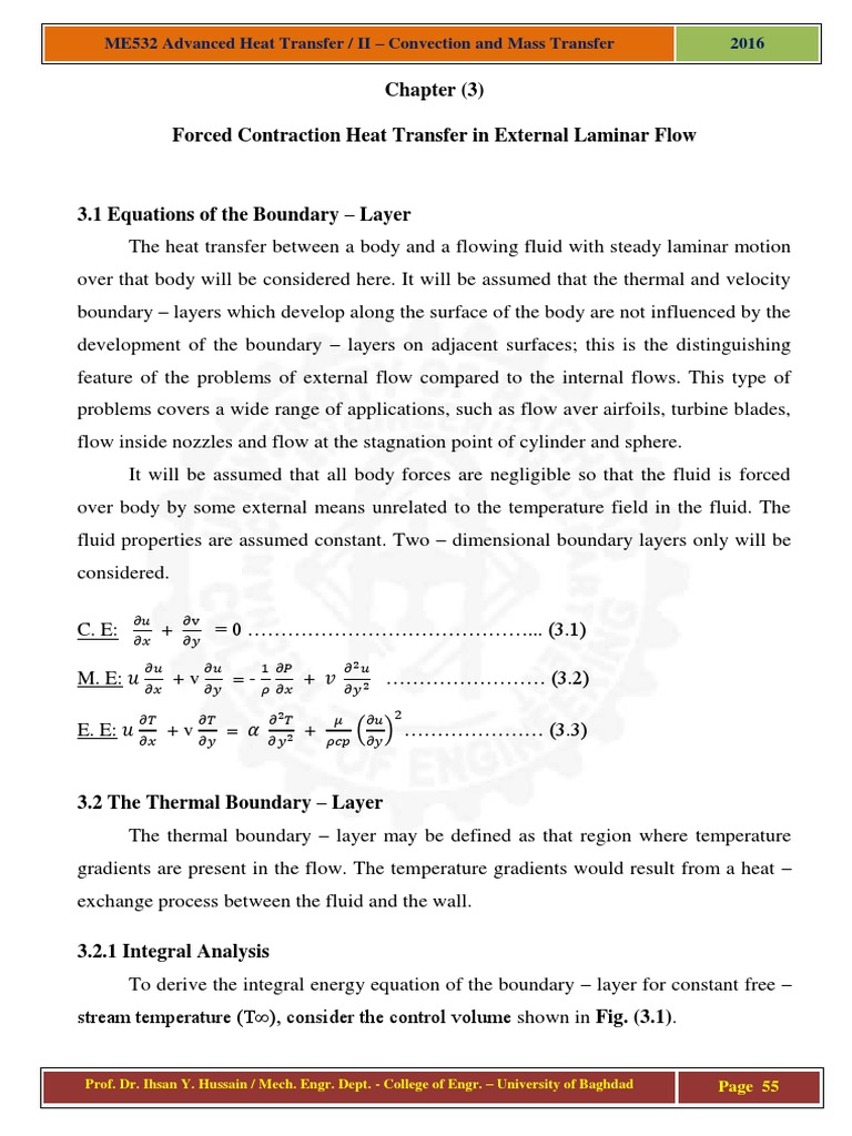 Laminar Flow Heat Transfer Analysis | PDF | Boundary Layer | Fluid Dynamics