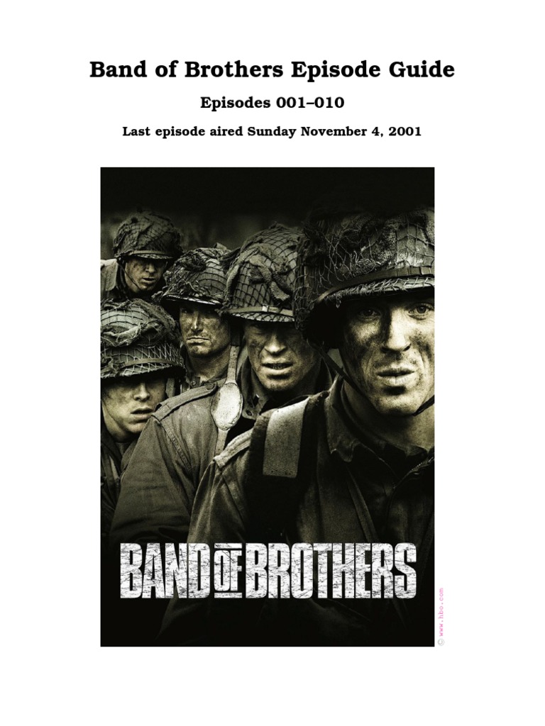 Band of Brothers Episode Guide Episodes 001-010 PDF Normandy Landings Armed Conflict pic