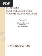 Chapter 3 - Cost Volume and Cost Volume Profit Analysis