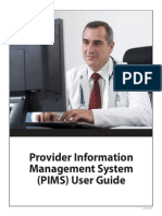 Provider Information Management System (PIMS) User Guide