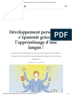 Développement Personnel - S'épanouir Grâce À L'apprentissage D'une Langue !