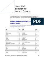 State, Province, and Territory Codes For The United States and Canada