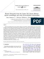 Recent Ostracoda From The Laptev Sea (Arctic Siberia) : Species Assemblages and Some Environmental Relationships